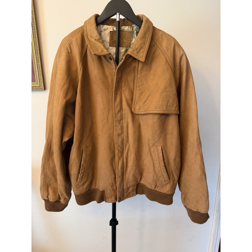 Marlboro Vintage Adventure Team Leather Jacket Size XL